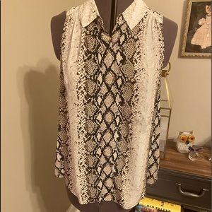Joie Snake Print Blouse Size M